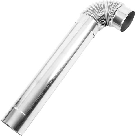 Conduit de Cheminée Installation Facile en Acier Inoxydable 1 Set Résistant la Corrosion Argenté pour Poêle à Bois pour Chauffage Domestique (1/5)
