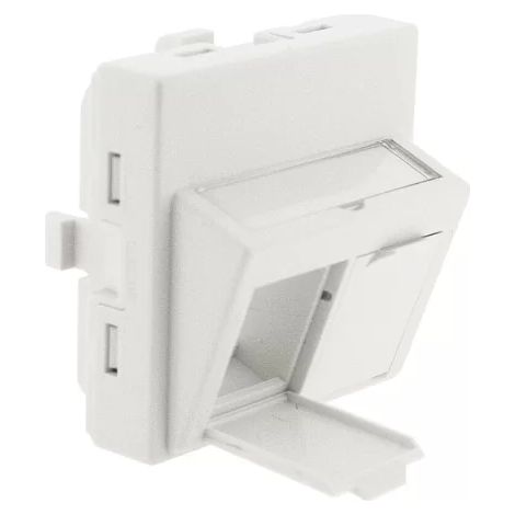 Gigamedia GGMPL45ID Front panel 45x45mm inclined shutter 2 ports white
