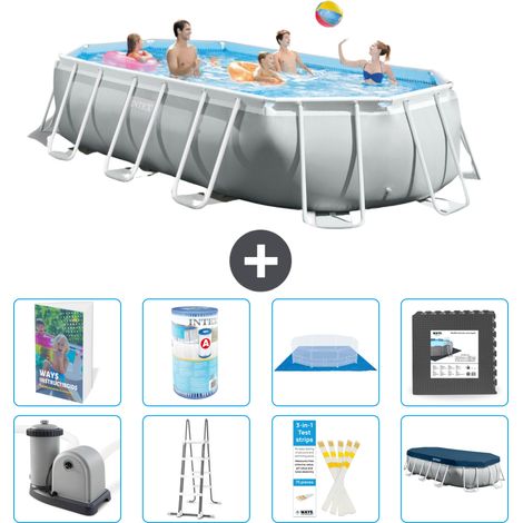 Prism Frame Pool Oval - 503x274x122 cm - 9-teilig S563