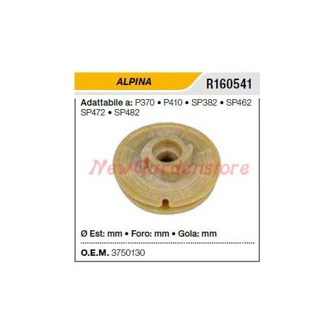 Puleggia avviamento ALPINA motosega P370 410 SP382 462 472 482 R160541