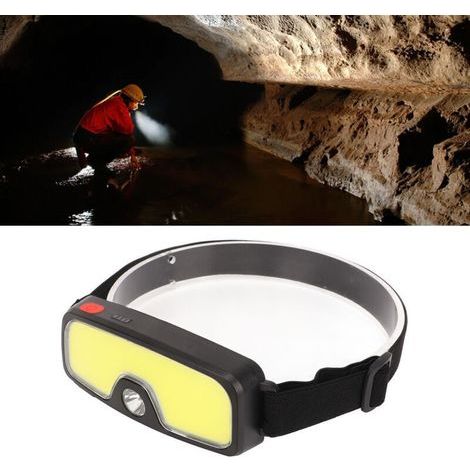 Lampe frontale d'extérieur avec 5 modes d'éclairage, double source lumineuse, lampe frontale étanche pour la course à pied, la pêche, le camping,