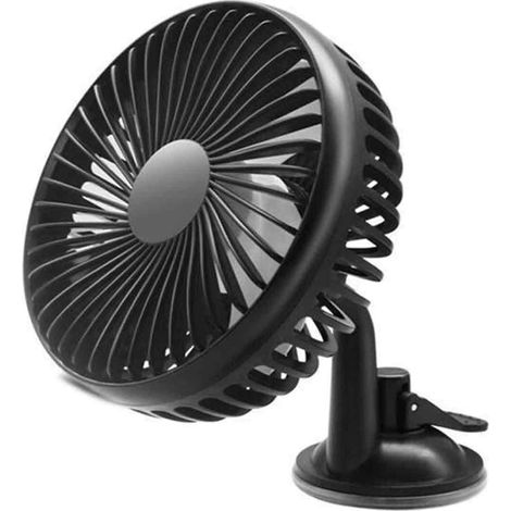Ventilateur USB Pour Voiture - Ventilateur De Refroidissement Automobile Avec Ventouse - 3 Vitesses - Alimentation 5 V - Dimensions 14,8 x 13 cm - 1 Pièce (1/5)