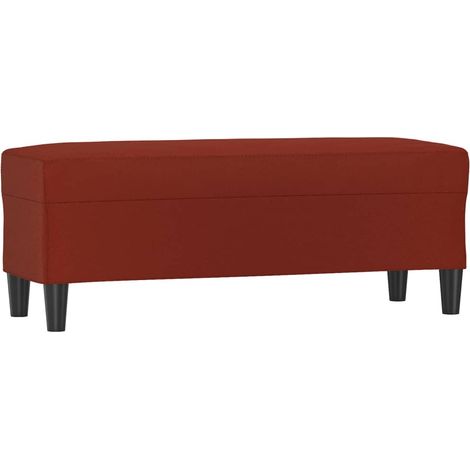 Banco/banco rojo burdeos x 100 x 35 x 41 cm piel sintética 020010686