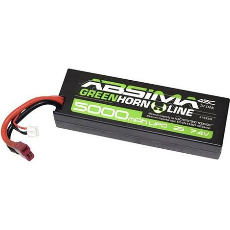 [NEUWERTIG] B-Ware Absima Modellbau Akkupack (Li Po) 7.4 V 5000 M Ah 45 C Hardcase T Stecksystem Akku