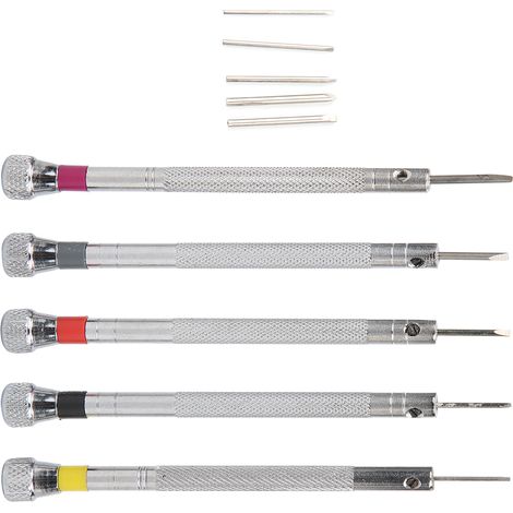 Jeu de tournevis avec embouts, un ensemble d'outils pour la réparation de montres et de lunettes, le démontage de téléphones portables et d'ordinateurs portables. (1/5)