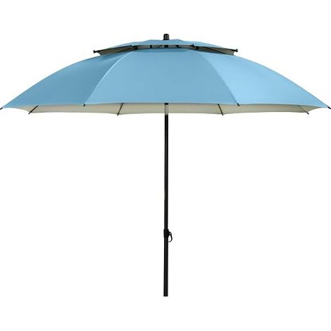 200cm I Parasol pour la plage ou le balcon I avec valve de vent I parasol pliable (1/5)