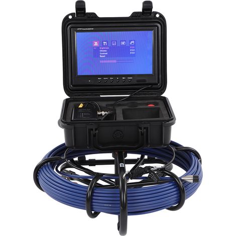 Caméra d'inspection de canalisation 9 pouces, écran LCD HD flexible, caméra de tuyau avec LED pour canalisations et eaux usées, 12V DC (1/5)