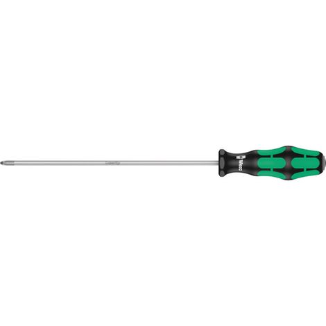 WERA Tournevis pour vis Pozidriv long avec manche Kraftform 1/200 mm