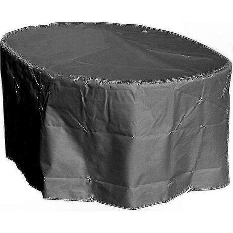 Housse de protection pour table ovale 180 x 110 x 70 cm, couleur anthracite, imperméable, nappe ajustée