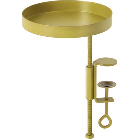 Plateau rond rebord de fenêtre - Doré - Taille S - D 14 x H 20,9 cm - Livraison gratuite (1/5)