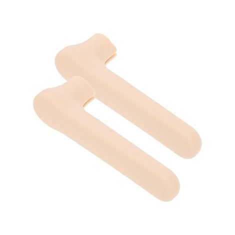 Lot de 2 housses de poignées de porte en silicone anti-collision (beige) (1/2)