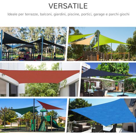 Store solaire extérieur blanc crème 4x6m, voile d'ombrage rectangulaire en polyester respirant anti-UV