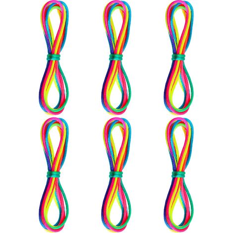 Lot de 6 jouets en corde arc-en-ciel 165 x 0,2 cm, pour chats (couleur arc-en-ciel)