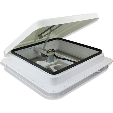 Évent de toit universel 14 pouces pour camping-car – Ventilateur réversible 12V en ABS – Installation facile – Compatible avec Ventline et Jensen (1/5)