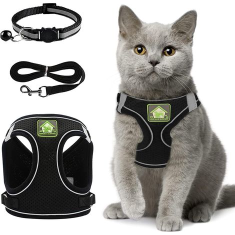 Harnais Chat Anti évasion Ensemble, Cat Harness Reglable, Réfléchissant, XS (1/5)