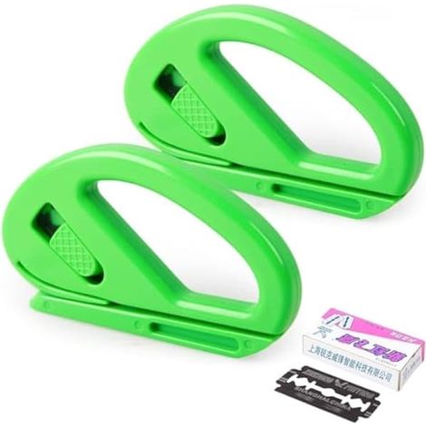Coupe-papier cadeau, coupe-papier d'emballage, coupe-papier d'emballage cadeau pour Noël et anniversaire, 2 pièces (vert) (1/5)