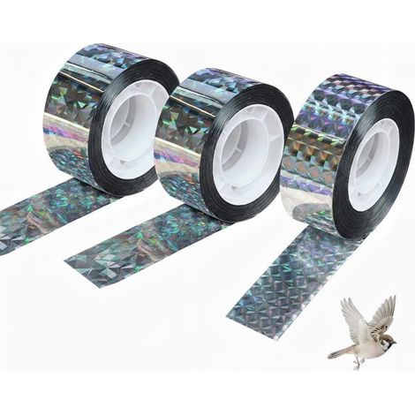 Ruban Effaroucheur Oiseaux Anti Pigeon 3Pcs 2,5cm x80m (1/5)