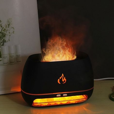 Diffuseur Dhuile Essentielle - Lampe En Sel De L'Himalaya - Humidificateur Ultrasonique - Base En Bois Naturel - Pour Bureau Maison Yoga - 1 Pièce (1/5)