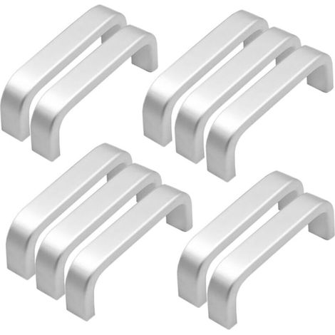 10pcs Mini Aluminium Cuisine Armoire Porte Poignées Placard Tiroir Chambre Meubles Tirer (64MM) (1/5)