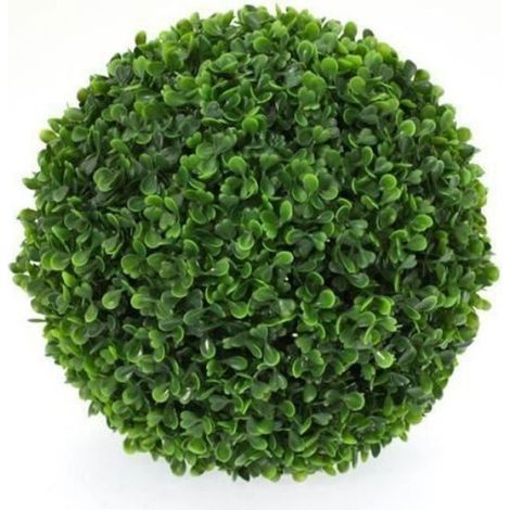 Boule De Buis Artificielle - 38 Cm - Vert Foncé - PVC PE Anti UV (1/5)
