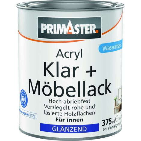 Primaster Acryl Klar + Möbellack 375 ml farblos glänzend Lack