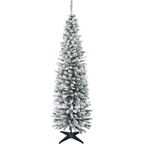 Künstlicher Weihnachtsbaum, 180 cm mit Kunstschnee, mit 390 Astspitzen abnehmbar Standfuß, für Weihnachtsfest, Indoor, grün