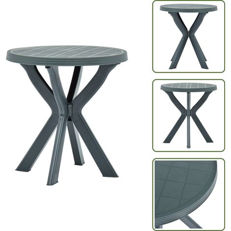 Table de bistro Blanc Ø70 cm Plastique - Table De Jardin - Table Bistrot - Mobilier De Jardin - Table Extérieure - Table Ronde