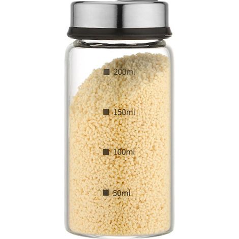 300-ml-Gewürzglas aus Glas mit 4 Auslässen, Chili-Streuer, Küchen-2-ml-Gewürzstreuer