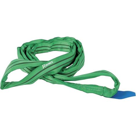 Élingue Tube 2T x 2m - Verte - Résistante et Durable - Idéale pour Levage - D-Work