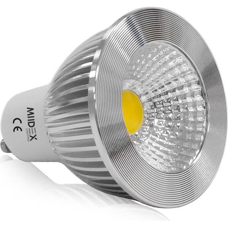 Ampoule LED GU10 6W 3000K blanc chaud – 75° Premium – Éclairage précis pour espaces confinés – Diamètre 50mm – Miidex Lighting