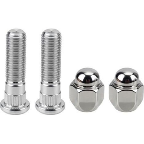 Kit de 4 Goujons et Écrous de Roue M12x1,5, en Acier Carbone Robuste pour Écrous de Roue Rechange Références 52950-14140 et 52950-M1000 Compatible avec Santa Fe, Sonata, Forte