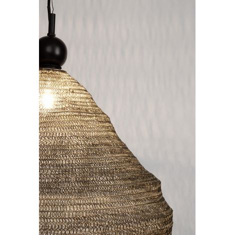 Lampadario Metallo Nero Moderno da Interno - DARIO - Colore: Oro (1/4)
