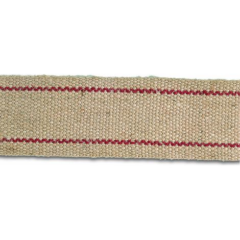 Chapuis FGJ1 - Cinghia in juta grezza, rigata, larghezza 60 mm, lunghezza 5 m, colore: Rosso
