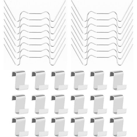 150 clips de fixation pour vitrage de serre, 75 clips en W + 75 clips en Z, acier inoxydable, 80 x 40 mm, fil 1,2 mm (1/5)