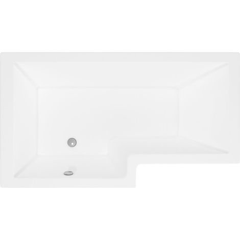 Contemporary L Shaped Bath & Side Panel Left Hand, 1600 x 850 x 390mm