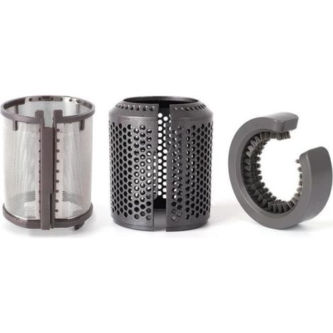 Filtre IntéRieur pour SèChe Cheveux + Cage de Filtre ExtéRieure pour SèChe Cheveux pour Dyson ModèLes HD01 HD03 HD08, avec Brosse