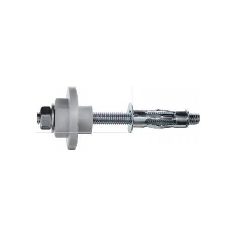 Cheville métallique expansion pour fixation de lavabos - Kit avec Vis 2 filets, Rondelles excentrées, écrou, rondelles - Sachet de 2 8x55