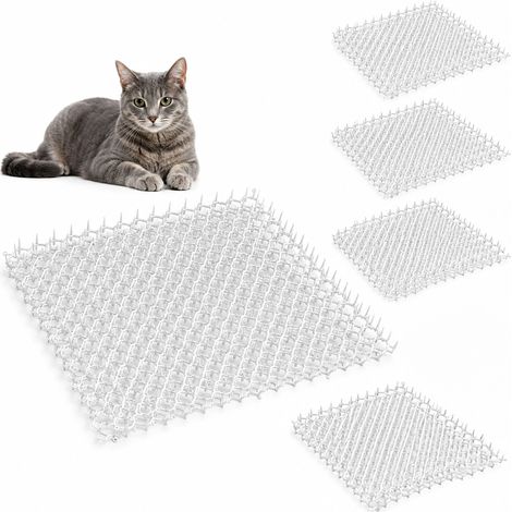 Relaxdays Grille anti-rongeurs, 5 pièces, protection contre les martres et chats, pour plantes, plastique, blanche (1/5)