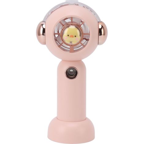 Mini ventilateur brumisateur portable rechargeable USB 500mAh rose - brumisation fine, poche (1/5)