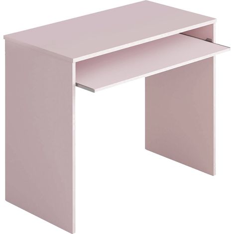 Dmora – Bureau enfant avec étagère coulissante – Dimensions 90x54x79 cm – Panneau d'aggloméré mélaminé – Résistant aux chocs et rayures (1/5)