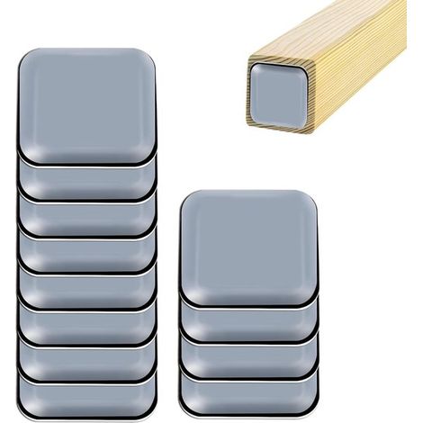 Doce protectores autoadhesivos para muebles de 40 x 40 mm (cuadrados) protegen eficazmente las patas de una mesa que necesite ser movi，40 x 40 mm