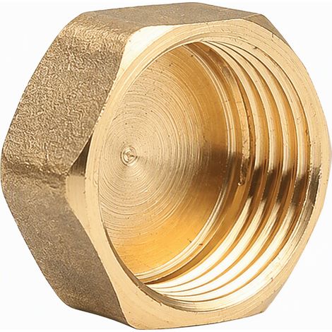 Bouchon fileté en laiton 1/2 pouce pour raccord d'eau, filetage femelle, bouchon de tube tout en laiton pour plomberie (1/4)