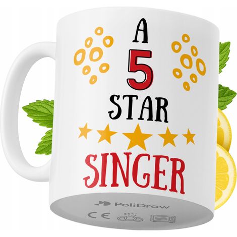 Mug humoristique pour chanteur/chanteuse, avec un texte amusant et un design graphique original. Idéal pour les anniversaires, les fêtes et les occasions spéciales. Mug premium pour la maison, le bure (1/5)