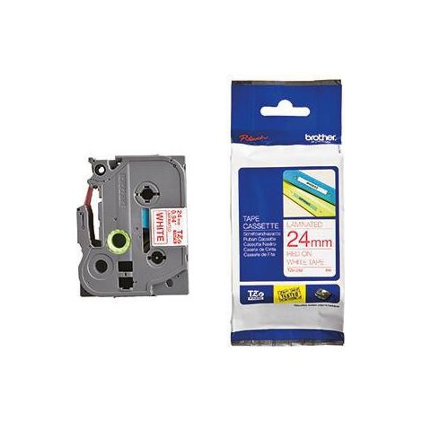 BROTHER Schriftbandkassette Brother P-touch TZe-252 24 mm x 8 m (B x L) weiß rot