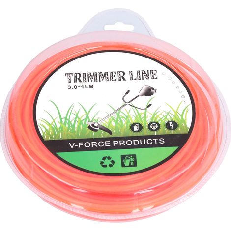 String Trimmer Replacement Line High Flexibility Easily Install Use Wear Resistant Mowing Nylon Trimmer Rope for MowersRed 3.0 Circle