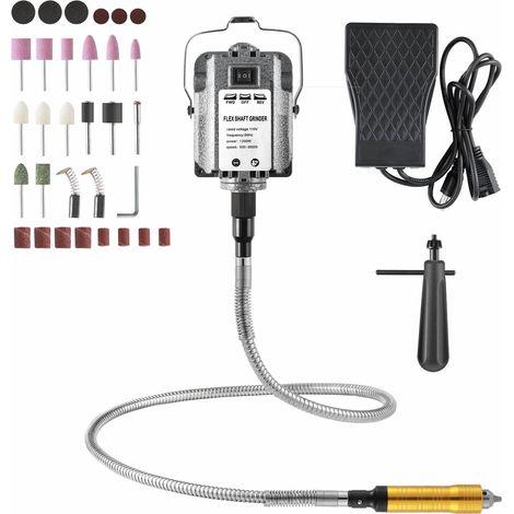 Outil Rotatif 1200W pour Tige Flexible, Meuleuse Suspendue Electrique avec Interrupteur Rotatif Avant et Arrière, Meuleuse Polyvalente pour Couper, Polir, Percer (1/5)