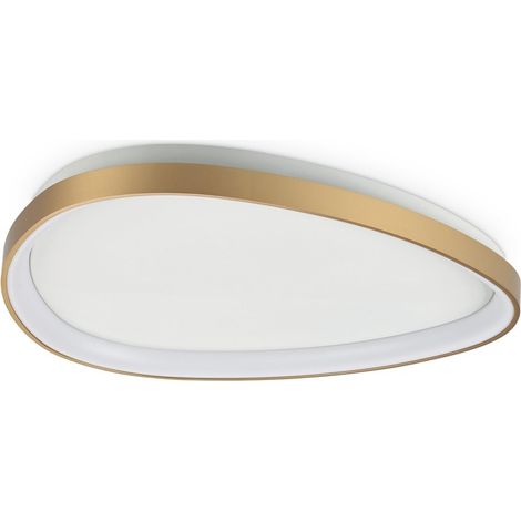 Ideal Lux Plafoniera moderna Gemini 1 luce LED integrato ottone metallo