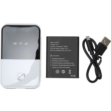 Point d'accès WiFi portable 4G LTE avec slot carte SIM, batterie intégrée, supporte 10 utilisateurs, pour ordinateurs portables, téléphones et tablets. (1/5)