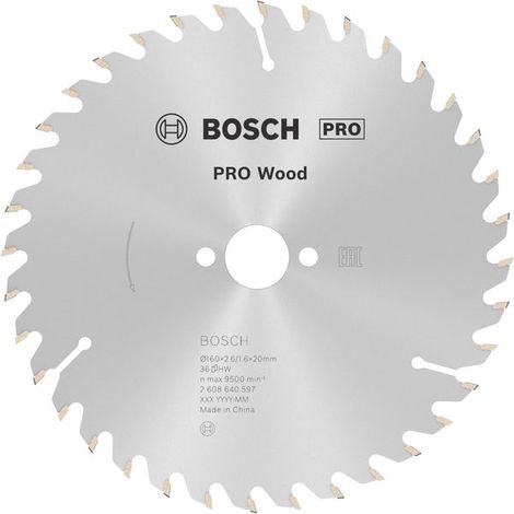 Bosch PRO Holz KSB,160x2.6x20mm,T36 - 2608640597