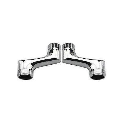 Bras pivotants élégants pour baignoire sur pieds, en laiton massif chromé, stables après installation, pour accessoires de mitigeur de salle de bain (2 pièces)